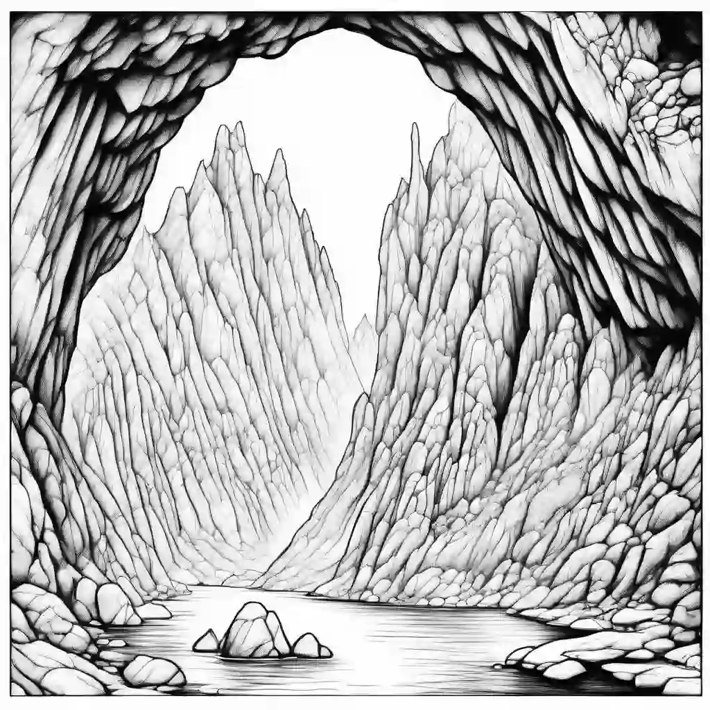 Hidden Caves coloring pages